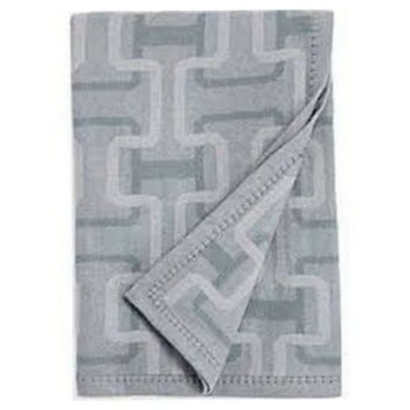 HUDSON Park Collection Lambswool/Cashmere Interlocking Jacquard Throw - Picture 4 of 5